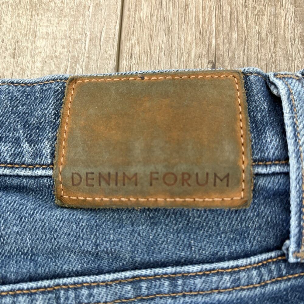 Denim Forum Aritzia Yoko High Rise‎ Ankle Slim Button Fly Blue 26 Organic Cotton - Picture 8 of 9